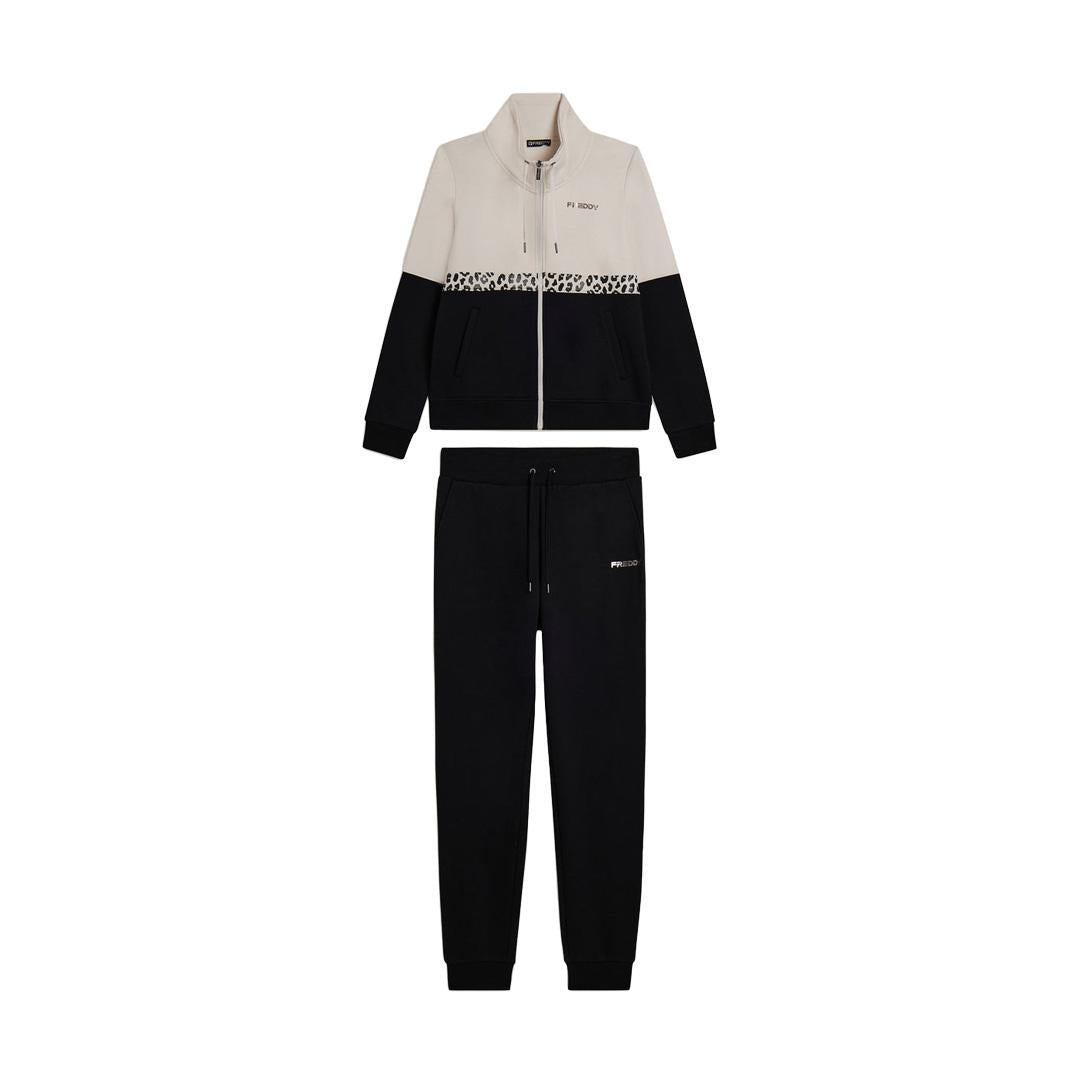 Tuta Collo Alto e Inserti Animalier Donna F25WTRK6 Z102N FREDDY 